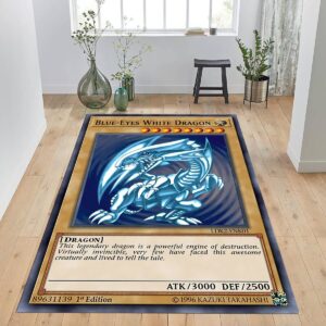 Blue-Eyes White Dragon Rug